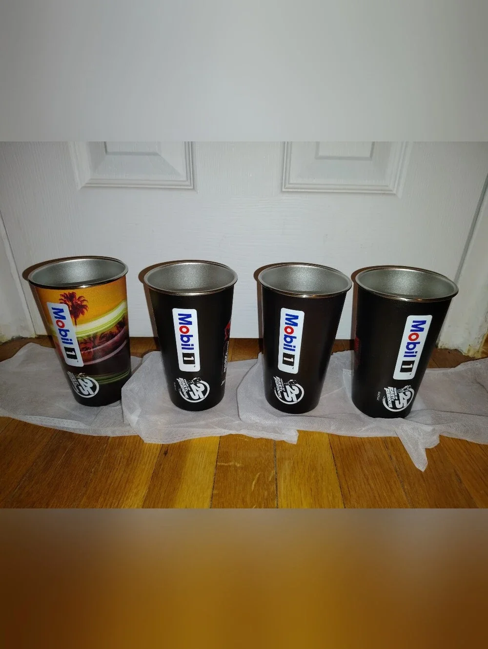 Mobil 1 Fast & Furious 25th Anniversary Metal Collector Cups Promo SET 4